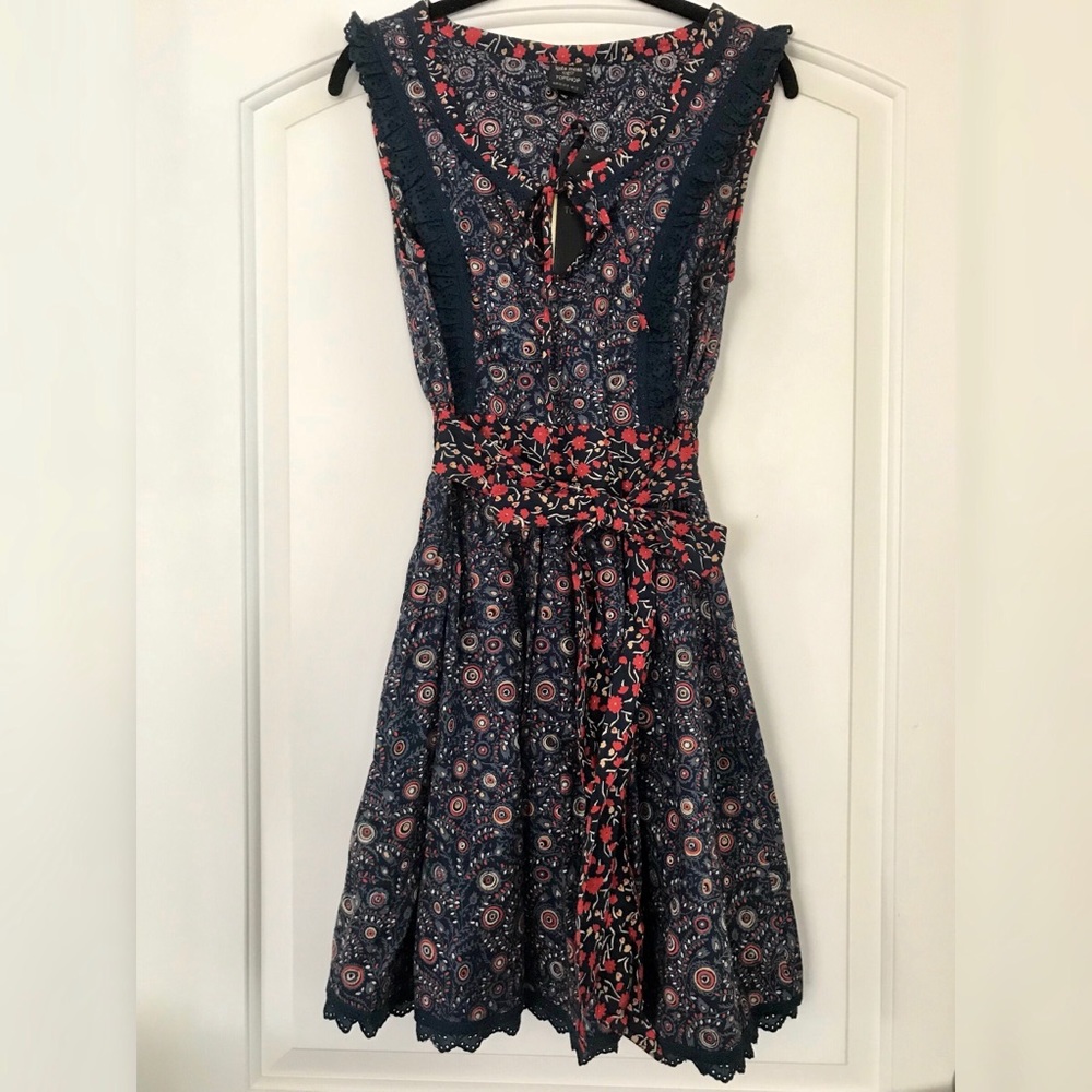 RARE KATE MOSS Topshop Cotton Dress Pansy Floral